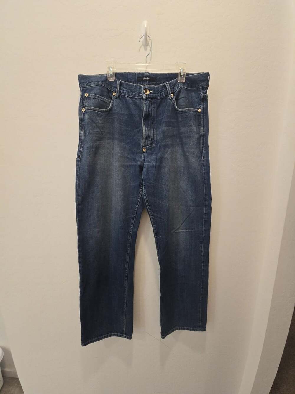 Sean John Straight Leg Denim Jeans Size 38 Medium Wash Cotton